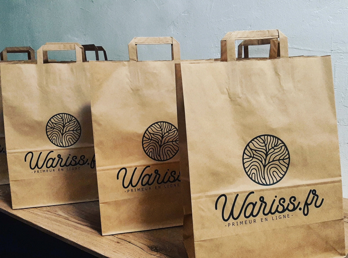 Sacs kraft bruns personnalisés — commande livrée