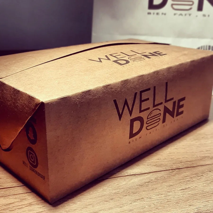 Emballage personnalise imprime pour Well Done