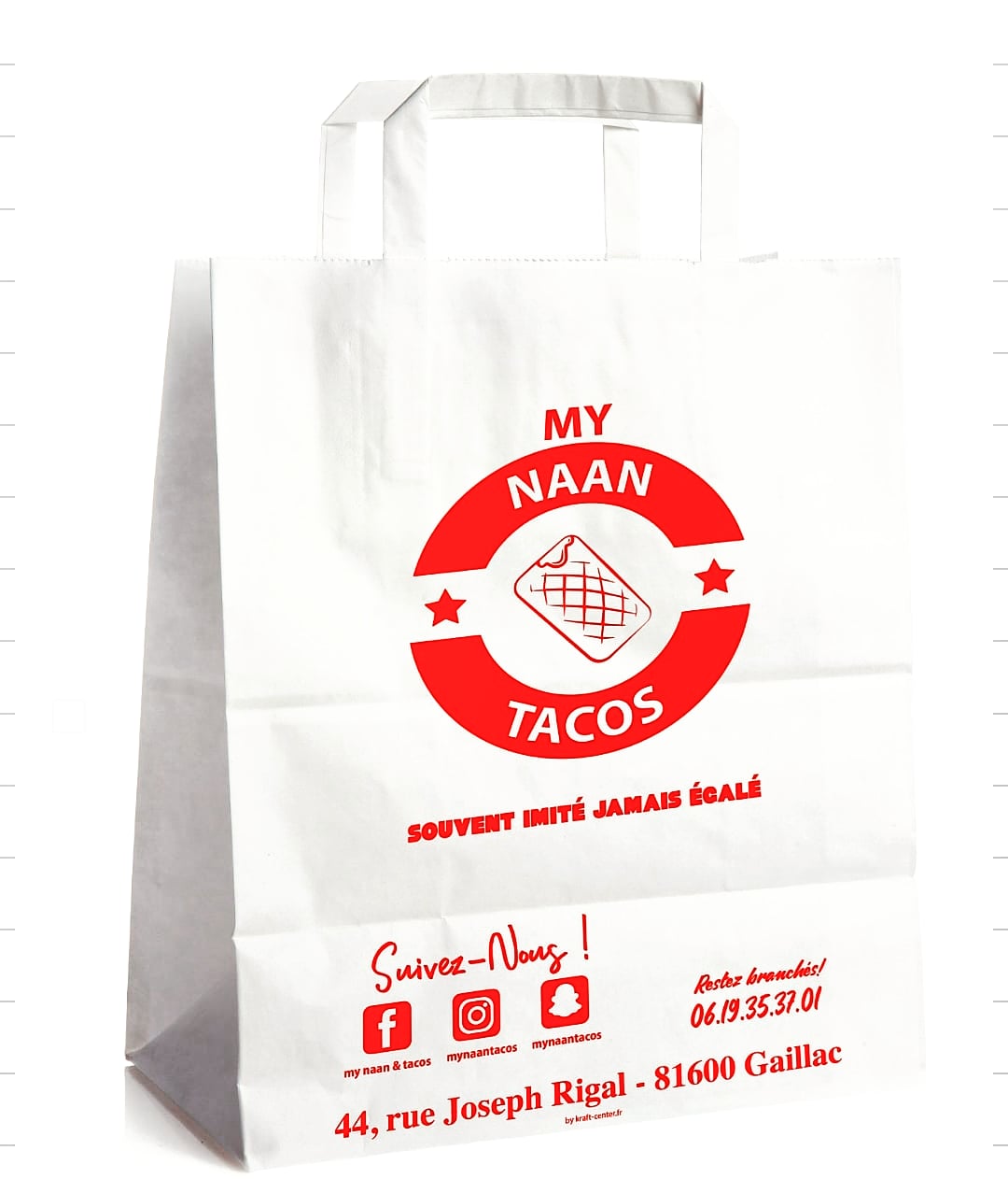 Sac kraft Blanc Personnalisé Packaging