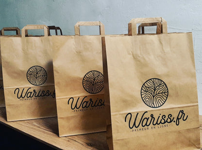 Sacs kraft bruns personnalisés — commande livrée