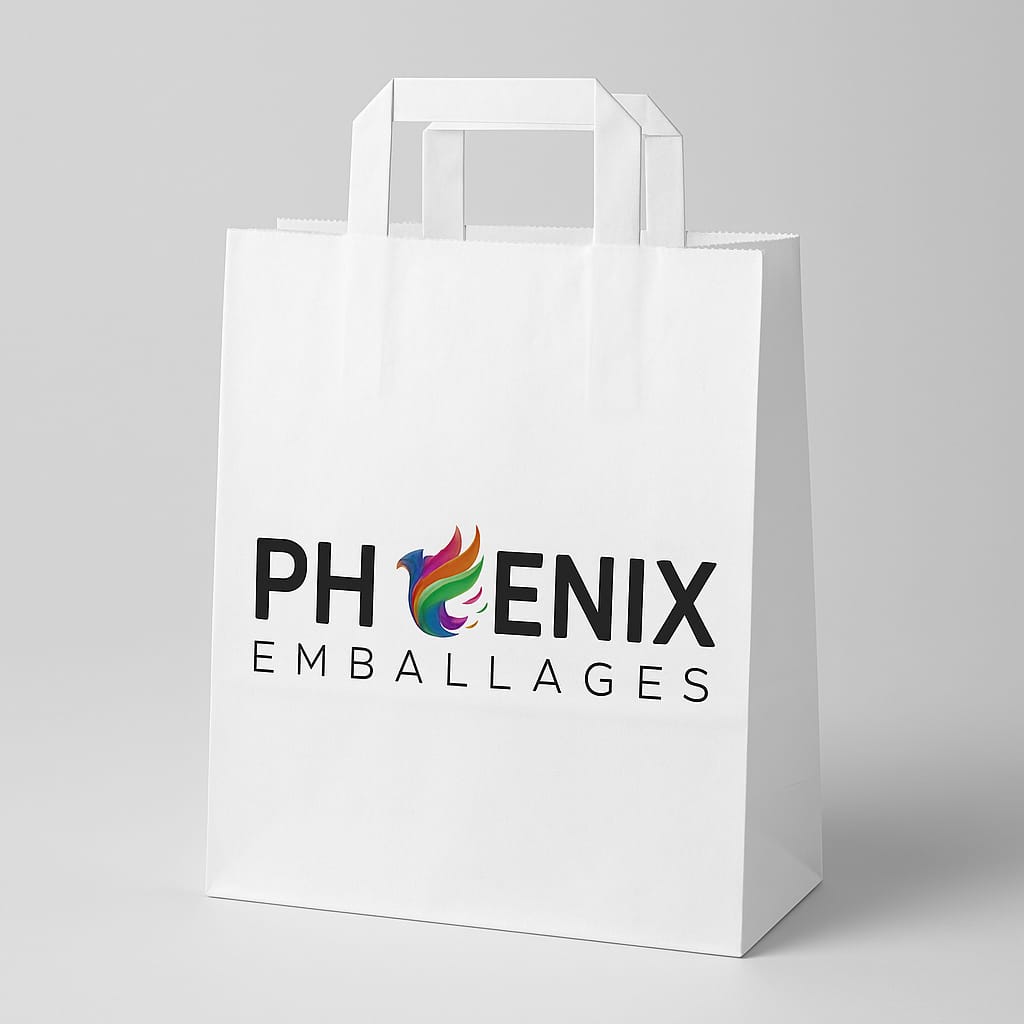 Sac kraft Blanc Personnalisé Packaging