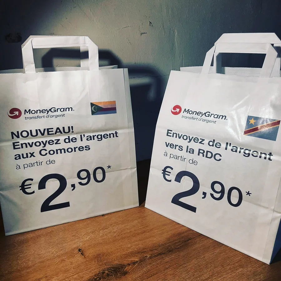 Emballage personnalise imprime pour MoneyGram